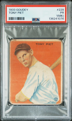 1933 GOUDEY - TONY PIET #228 - PSA 1