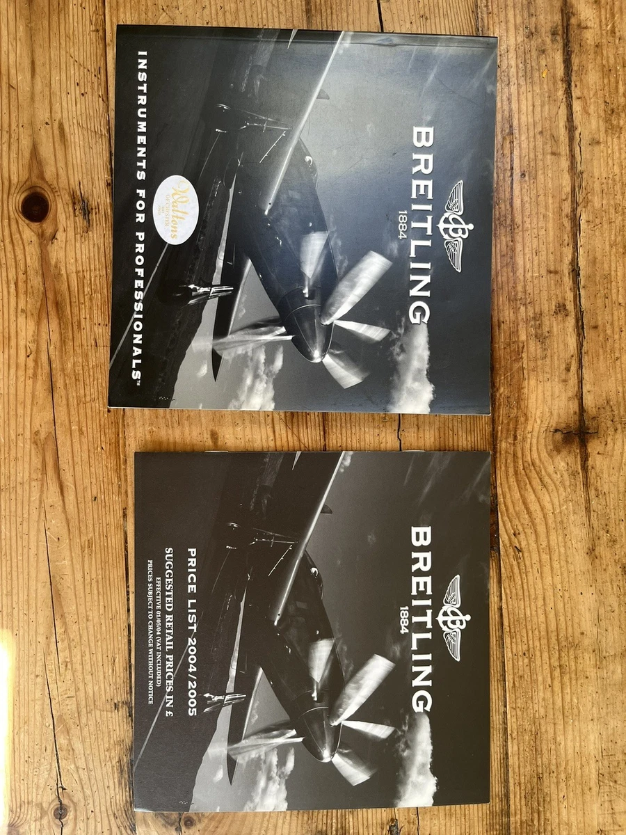 Catálogo Breitling 2004/2005 Cronología 05 Catálogo + Lista de precios Inglés GBP £'s