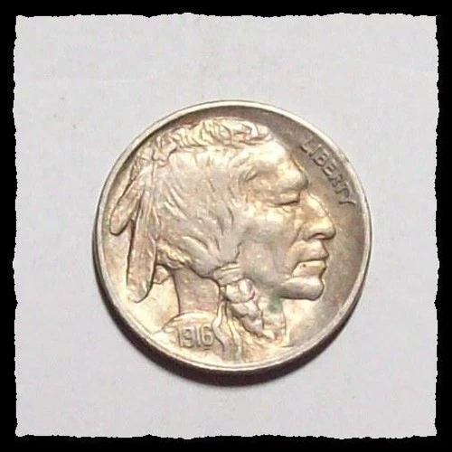 1916-P BUFFALO NICKEL Indian Head  NICE AU  #25D65