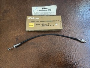 Vintage 1972 Nikon AR-2 Shutter Cable Release Nikon F  W/Box & Ppwk - Nib !