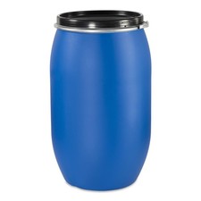 Plastik Tonne blau 200 Liter- Wasserfass-Nährstofftank-VERSAND GRATIS