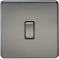 Knightsbridge SF8341BN - 20A 1G Dp Ohne Schrauben Schalter Schwarz Nickel