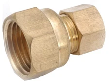 Pipe Fitting,Connector,Lead Free Brass,1/4 Compressionx1/8 In. FPT - 750066-0402