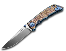 Spartan Blades Harsey 3.25 Regal Blue Titanium CPM MagnaCut Pocket Knife
