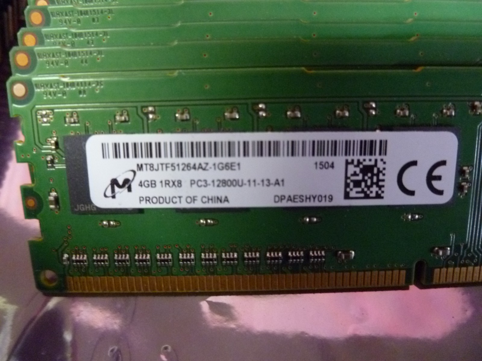 LOT OF 76 MIX HYNIX/SAMSUNG MICRON/KINGSTON 4GB PC3 DESKTOP MEMORY