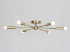 Mid Century PULSAR Sputnik Semi Flush Ceiling Light Lamp 6 light , Modern Handma