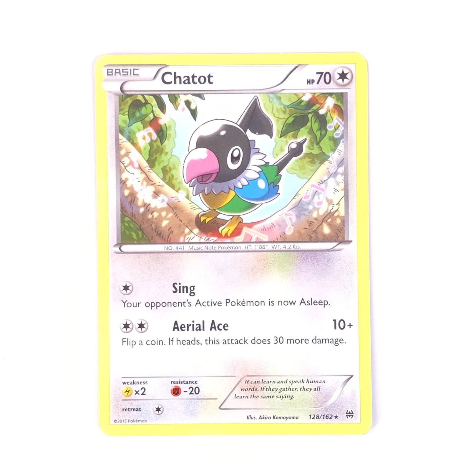 Chatot 128/162 Pokemon XY - BREAKthrough Rare NM