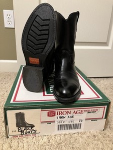 Iron Age Black Western Cowboy Boots Good Condition Made In USA Men main image 2