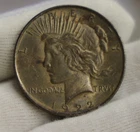 1922 US Peace Silver Dollar $1 AU (Cleaned, Retoned)