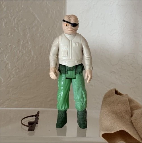 Vintage Star Wars Prune Face (Orrimaarko) Figurine ROTJ 1984 With Cloak+Weapon