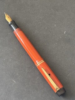 Vintage Orange Parker Duofold Fountain Pen Made In Canada