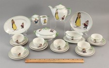 Antique Japanese Walt Disney Enterprises Snow White & 7 Dwarfs Porcelain Tea Set