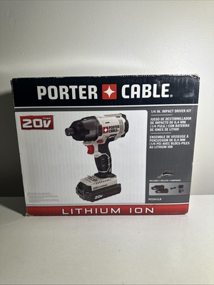 #ad PORTER CABLE 20V MAX Brushless Cordless Impact Driver Kit 2 Batteries Charger $95.00