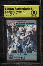 BAS 1990 Pro Super Bowl XXV Silver Anniversary Box Set Dick Anderson #108 ur8