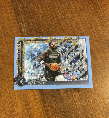 Julius Randle 2025-26 Topps Holiday Blue Glitter H86 Knicks
