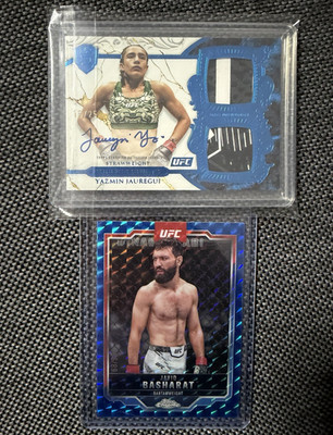 Topps Chrome UFC 2021 Lot 2 Karten Jauregui Auto Patch 16/25, Basharat 68/99