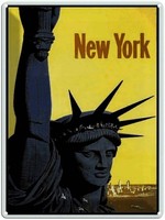 Blechschild 40X30 Cm Retro New York Statue Of Liberty Deko Geschenk Metall Schil