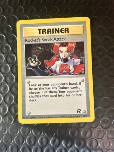 Pokemon Card Rocket's Sneak Attack Team Rocket 16/82 Rare Holo TCG 2000 - Picture 4 of 5