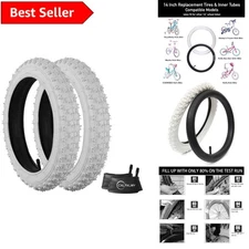 Extra Thick 16" Bike Replacement Tires & Tubes for Girls - Compatible Brands