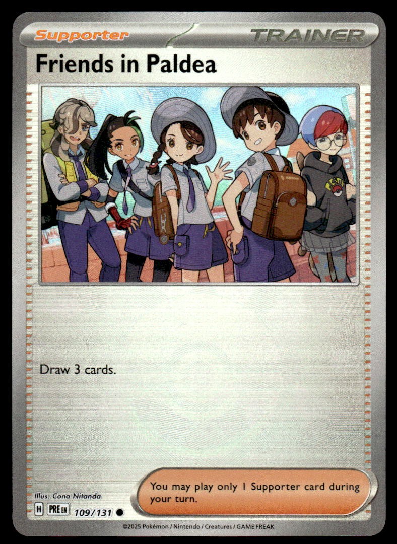 Pokemon TCG Prismatic Evolutions #109/131 Friends in Paldea (Pokeball) NM