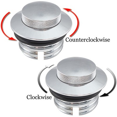 A Pair Chrome Flush Mount Pop Up Fuel Tank Caps For Harley Sportster 883 1200