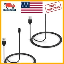 2-Pack Magnetic USB Charger for Dog Bark Collar - Black, 2 Feet Convenience
