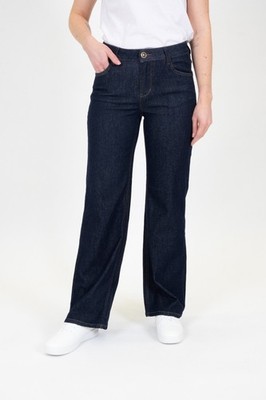 Jeans W26L30 Dunkelblau BLUE MONKEY highwaist wide leg raw denim 57Zoe 30959Y