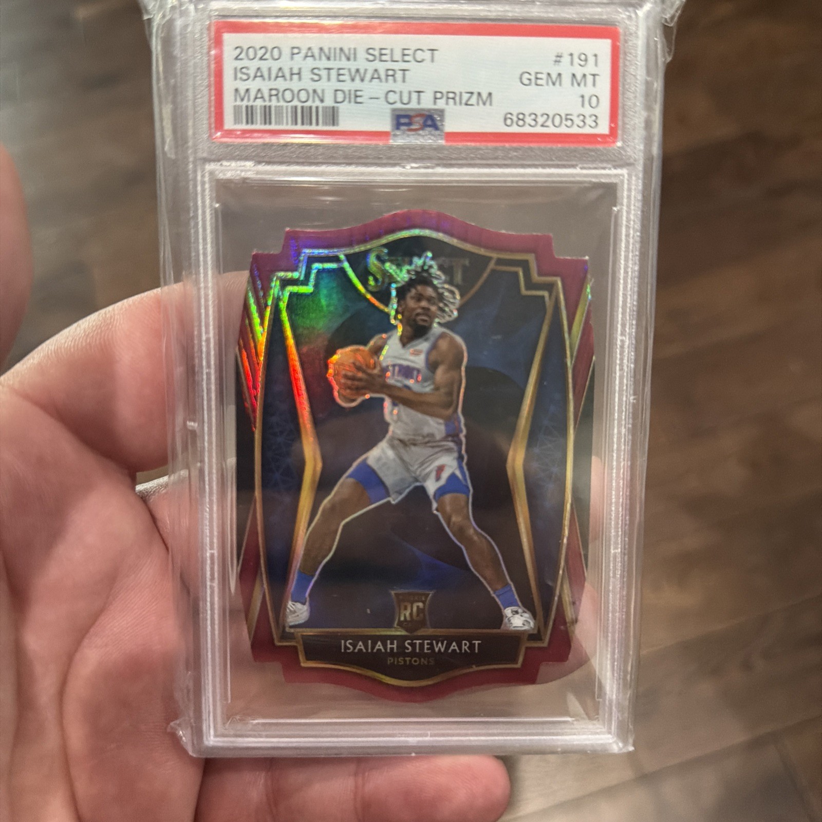 2020 Isaiah Stewart Select Maroon Diecut Prizm Premier Level Rc #/175 PSA 10🔥