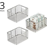 Allzweckkorb Aufbewahrung Drahtkorb Organizer 3Er-Set Mdesign Metall Silber