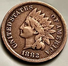 1882 Indian Head Cent 140 Year Old Bronze Cent Good Circulated Example BN896