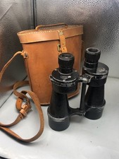 Original WW2 British Army 1940 Dated Binoculars in Leather Carrying Case