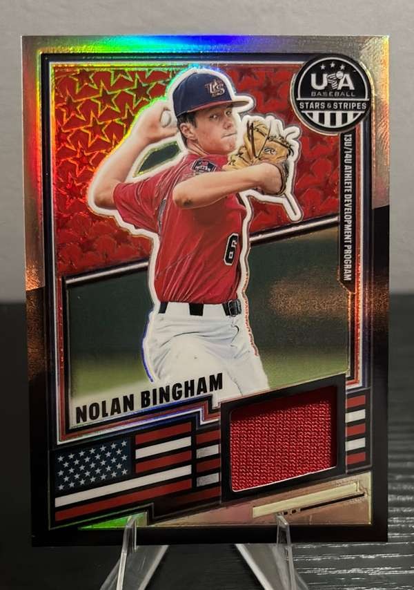 2026 Panini Stars & Stripes Prizm - USA Materials #USA-NB Nolan Bingham
