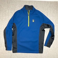 Spyder Men s 2XL 1/4 Zip Pullover Blue Black ...