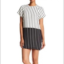 Ali & Jay Blocked Stripe Mini Shift Dress Medium