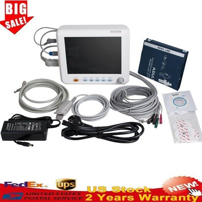 6in1 Portable ICU Patient Monitor Signs Cardiac Machine A