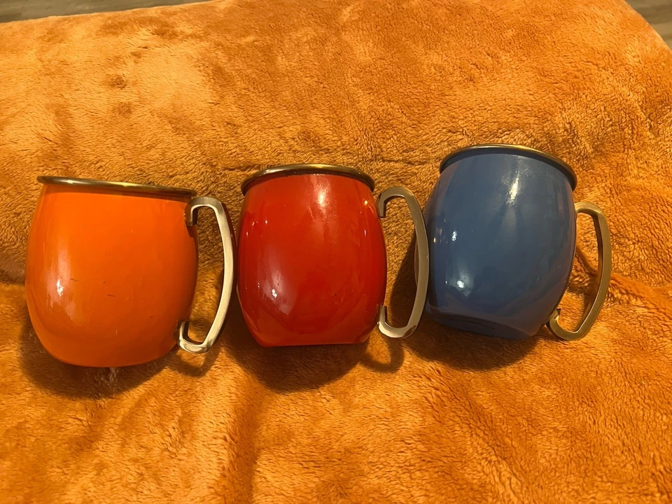 Juego de 3 tazas de cobre Mule Fiesta con mango Foto 4 de 4