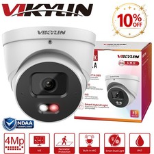 Vikylin 4MP Full Color IR Night Vision IP Camera Built-in MIC Dual Light Onvif