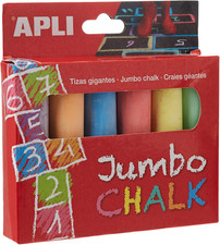 Scatola Gessi Tondi, Colori Assortiti, JUMBO-2,5 X 10,5 Cm, 14367