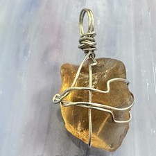 Pendant Handmade Necklace Colorful Beach Sea Glass Wire Wrapped 3035 P