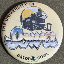 Gator Bowl Pin 1983 Pinback University of Iowa Vintage Hawkeyes Button Football