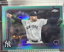 2025 Topps Chrome Update #USC182 David Bednar Aqua Refractor #/199 Yankees