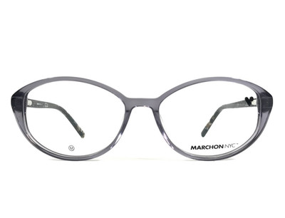 Marchon NYC Eyeglasses Frames M-5025 020 Transparent Gray Full Rim 55-16-140