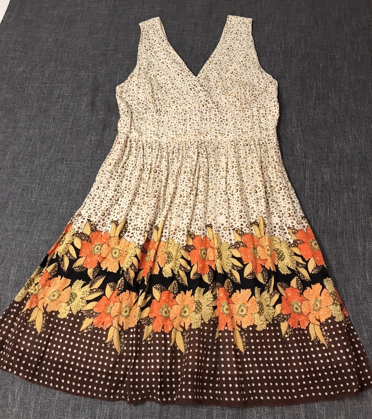 Blue Plate Floral Baby Doll Dress Sz 1X Cottage Summer Sundress Fit Flare Boho