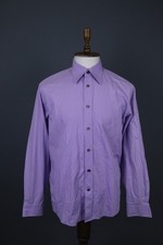 Versace Collection Purple Cotton Long Sleeve Button Down Dress Shirt Sz 41 / 16