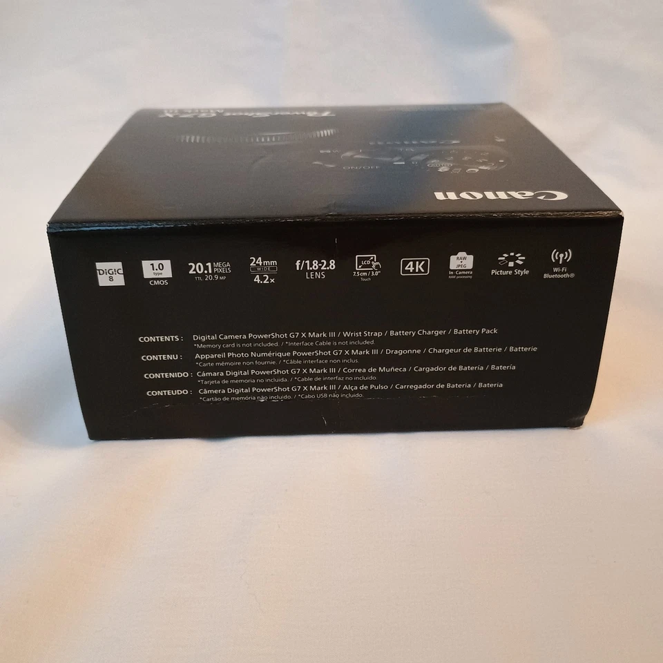 Canon PowerShot G7 X Mark III Digital Camera Point & Shoot 20.1MP 4K Black NEW - Image 4 of 4