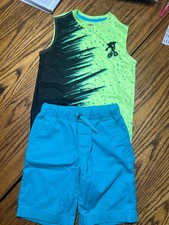 Boys Summer Short Outfit Sz 8  Mixed Brands 0034