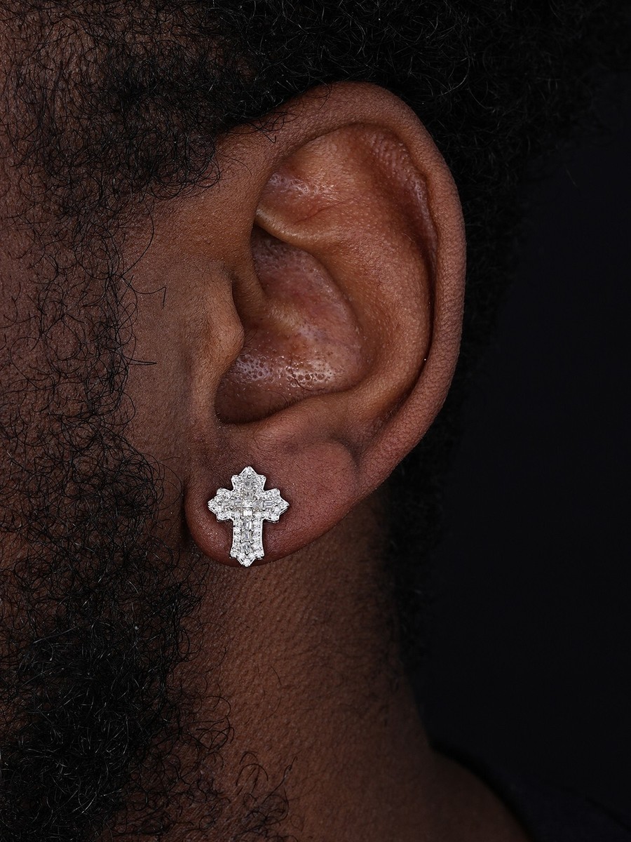 ピアス Luxury Street Wear ICE Silver 925 earrings cross.3 unisexual $_57.JPG?set_id=880000500F