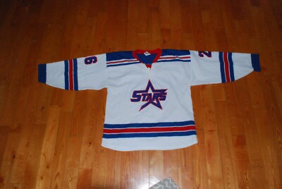 Kansas City Stars  White Hockey Jersey by Athletic Knit  Made in Canada