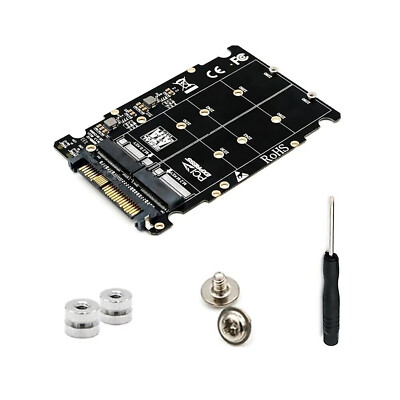M.2 NVME SSD Key M + NGFF SATA SSD Key B to U.2 SFF-8639 Adapter Card Module