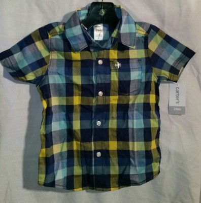 baby boy yellow button down shirt